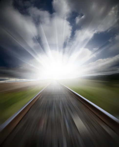 Railway motion blur — Stock Photo, Image