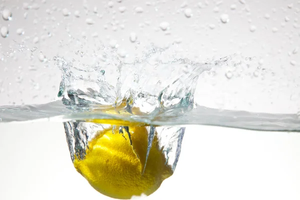 stock image Lemon and water