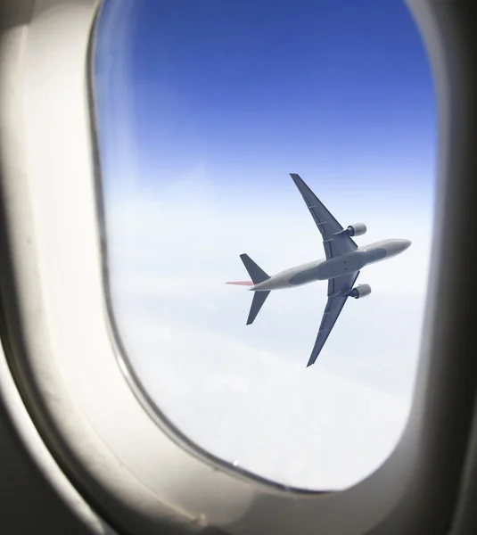 Flugzeugfenster — Stockfoto