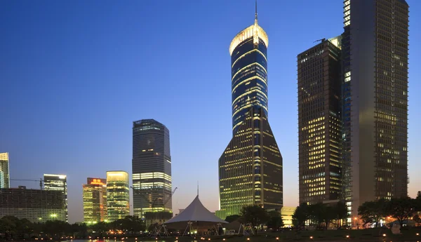 Widok nocy Szanghaju — Zdjęcie stockowe