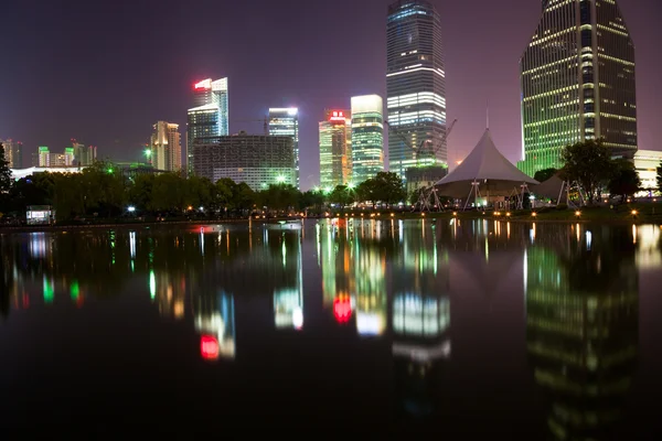 Nattutsikt över shanghai — Stockfoto
