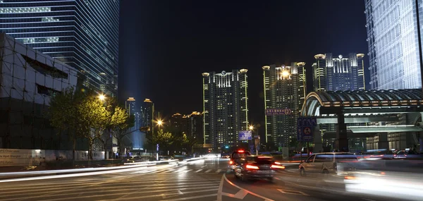 Vista nocturna de shanghai — Foto de Stock