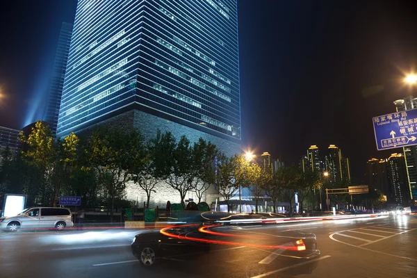 stock image Night view of shanghai