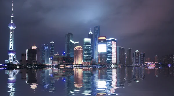 Vue de nuit de shanghai — Photo