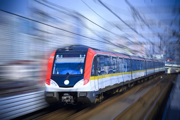 Rozmazání pohybem vlaku — Stock fotografie