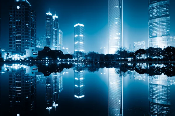 Нічний вид Шанхай. — стокове фото