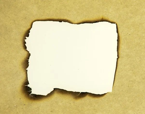 Vecchia carta bruciata con bordi bruciati — Foto Stock