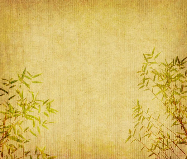 Design av kinesisk bambu träd med textur av handgjort papper — Stockfoto