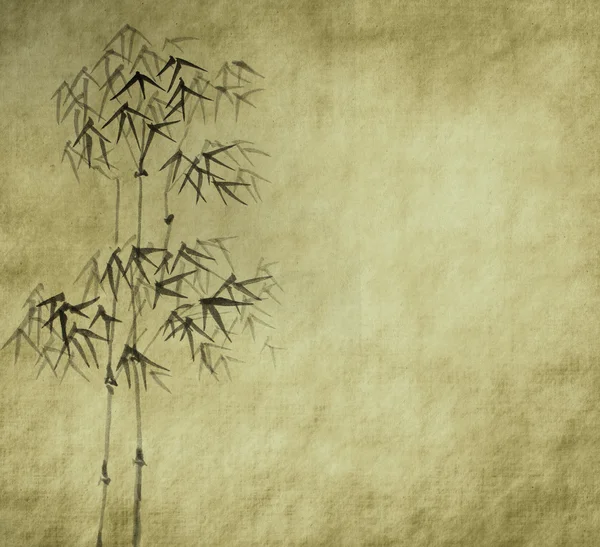 Σχεδιασμού του κινεζικού μπαμπού δέντρα με υφή του χειροποίητο χαρτί — Φωτογραφία Αρχείου