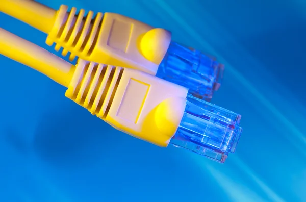 Cable de red óptica de fibra — Foto de Stock
