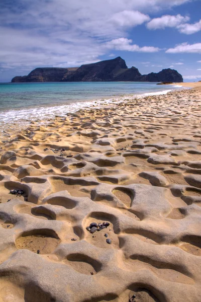 Areia fóssil na praia — Fotografia de Stock