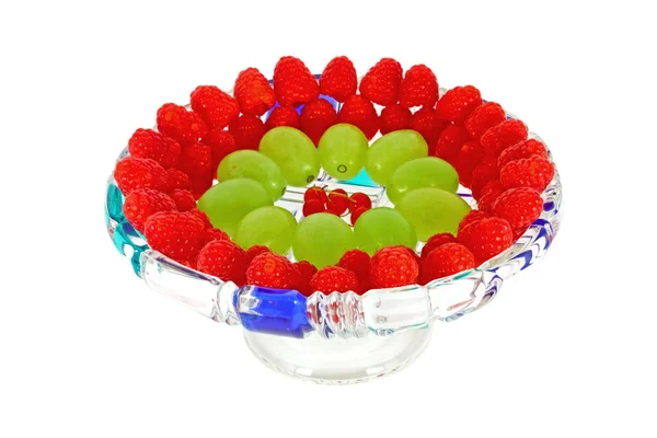 Grape and raspberry — Stock Photo, Image