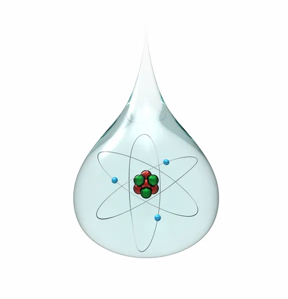 stock image Drop of water with lithium atom