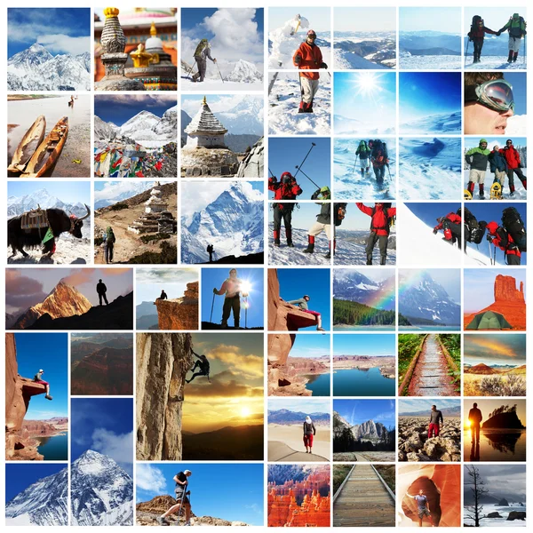 Hike collage — Stock Photo, Image