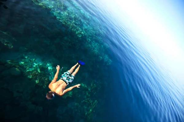 Mergulho com tubo — Fotografia de Stock