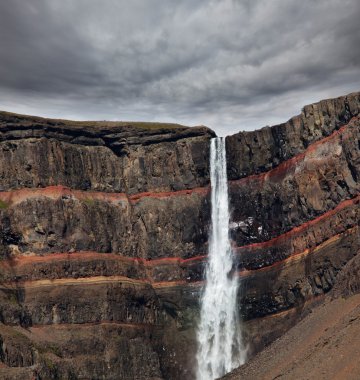 Waterfall in Iceland clipart