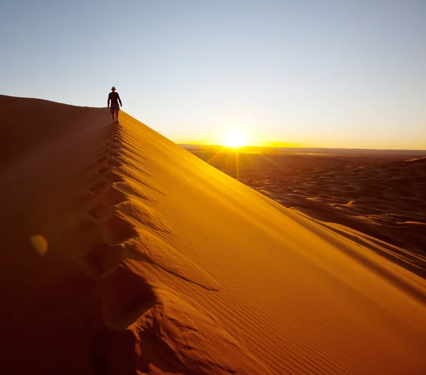 Hike in desert — Stock Photo, Image