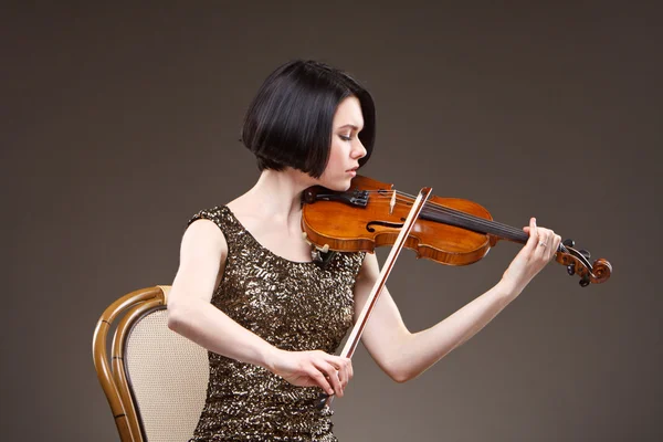 Ragazza con violino — Foto Stock