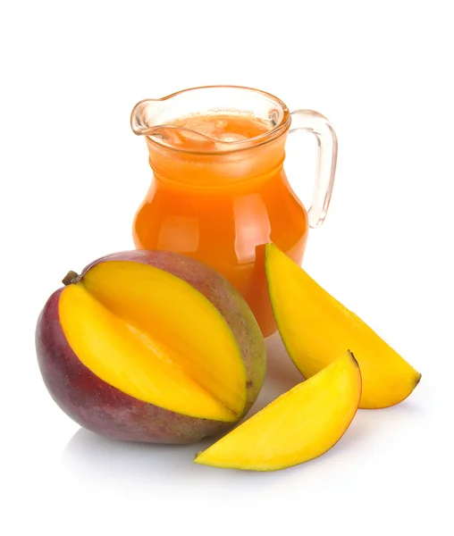 Mangosaft und Obst — Stockfoto