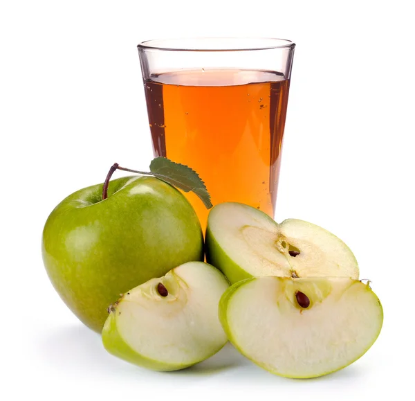 Elma suyu ve meyve — Stok fotoğraf