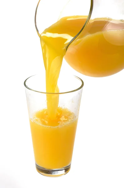 Nalany sok pomarańczowy — Zdjęcie stockowe