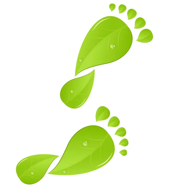 Zelená stopa — Stockový vektor