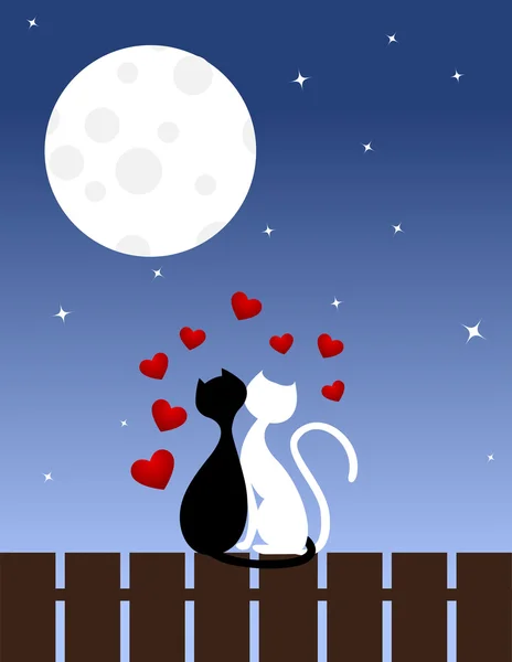 Verliefde katten — Stockvector