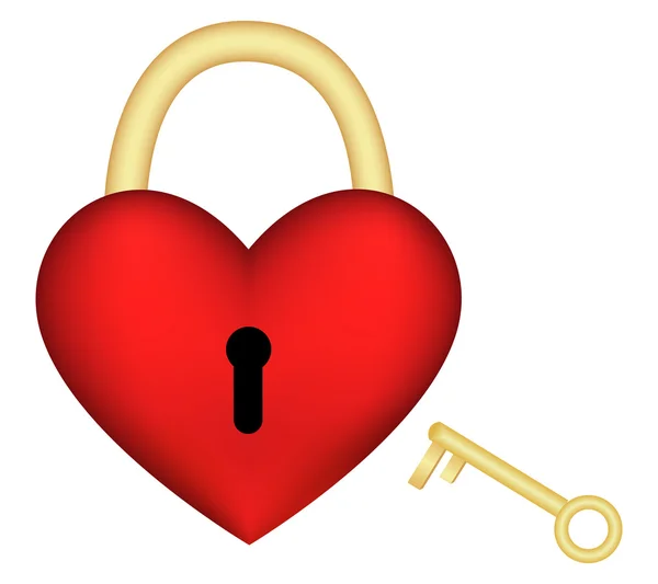 Серце lock — стоковий вектор