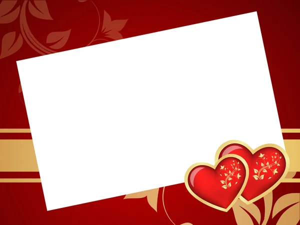 Valentines frame achtergrond. — Stockvector