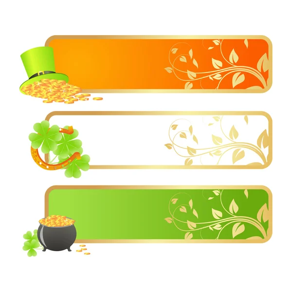 Banery dla St Patrick's day — Wektor stockowy