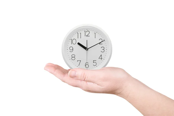 The clock on a palm — Stock Photo, Image