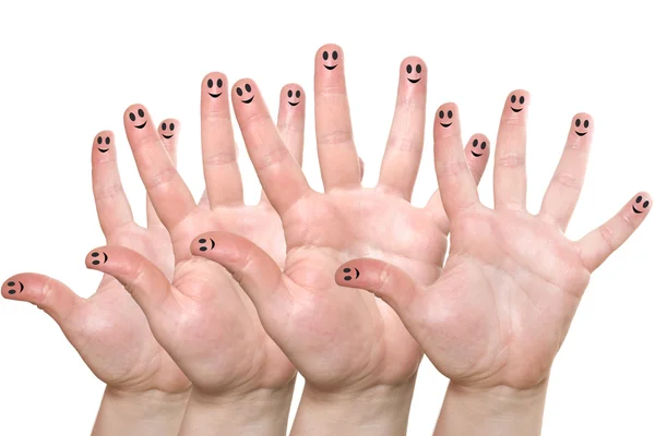Sorri. As palmas das mãos — Fotografia de Stock