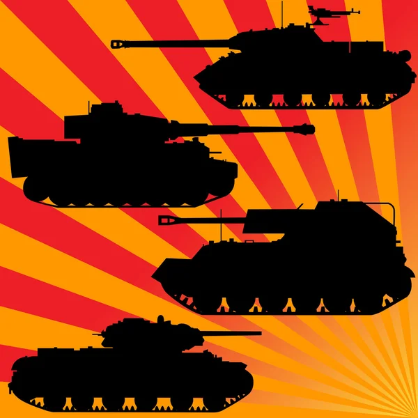 Rayons et matériel militaire — Image vectorielle