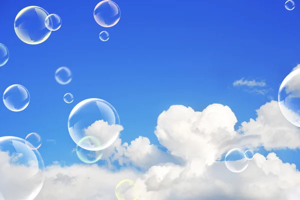 Nube y burbujas de jabón —  Fotos de Stock