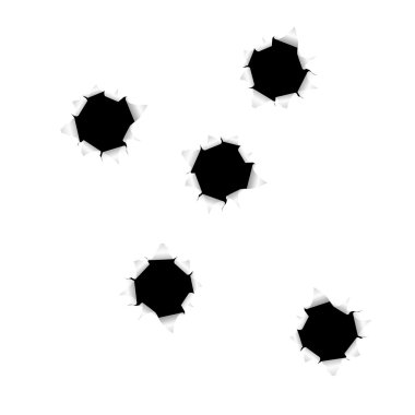 Bullet holes clipart