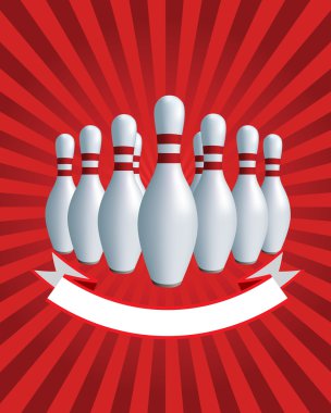 Banner. Bowling clipart