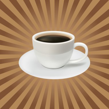 The coffee cup on a brown background clipart