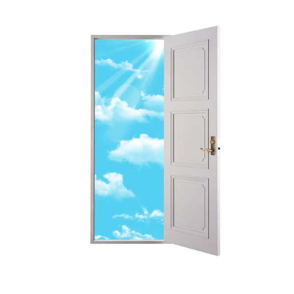 Dörrar och moln — Stockfoto