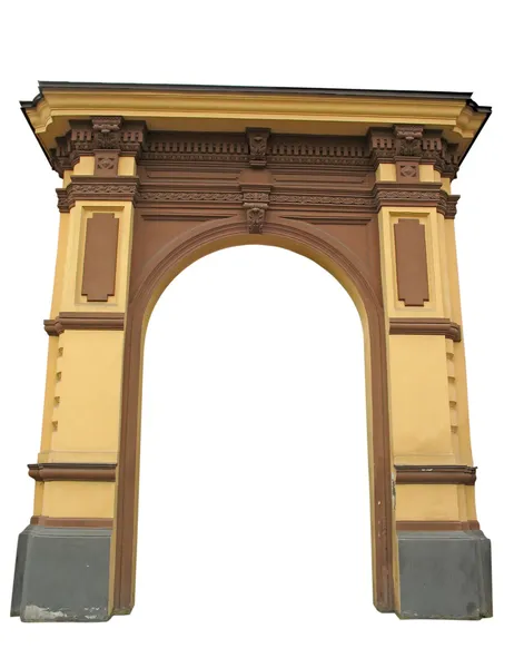 Arco clássico isolado sobre fundo branco — Fotografia de Stock