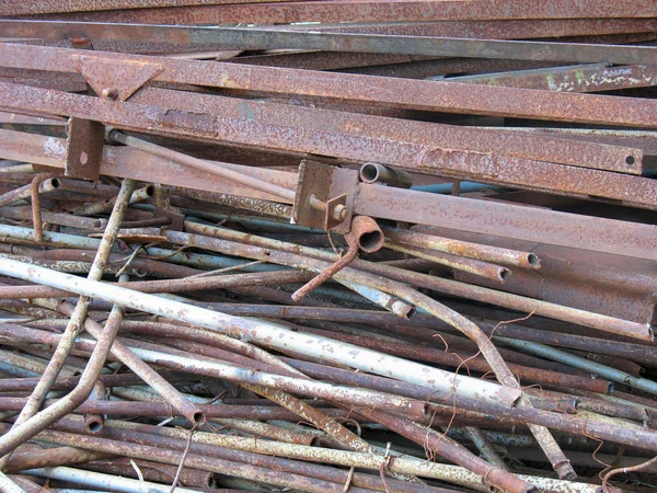 Abstract rusty scrap metal junk iron garbage — Stock Photo, Image