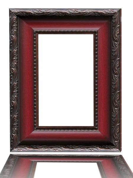 Vermelho moldura de imagem vazia sobre fundo branco — Fotografia de Stock