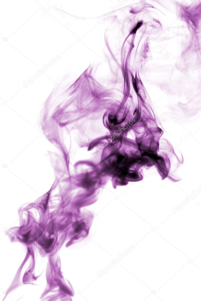 Real Smoke on a White Background