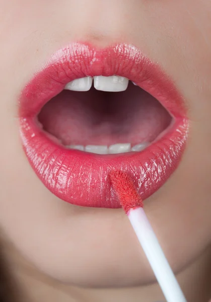 stock image Applying Liptstick