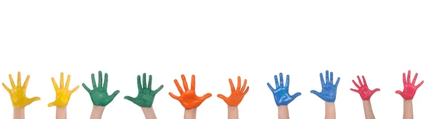 stock image Children painted hands