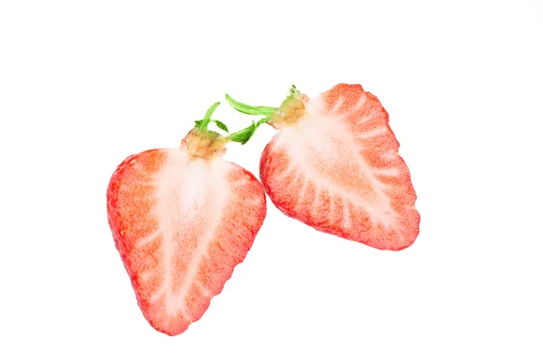 하얀 배경에 고립 된 딸기 — 스톡 사진