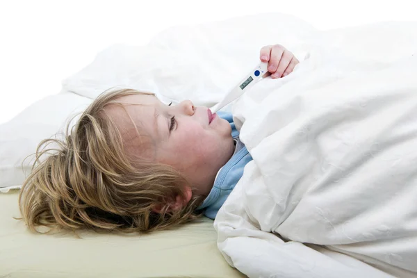 Boy with Fever — Stock Photo, Image
