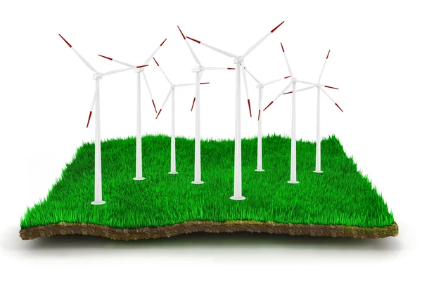 3d 绿色能源概念 — 图库照片