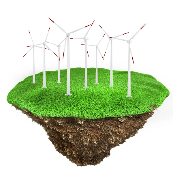 3 d グリーン エネルギー コンセプト — ストック写真