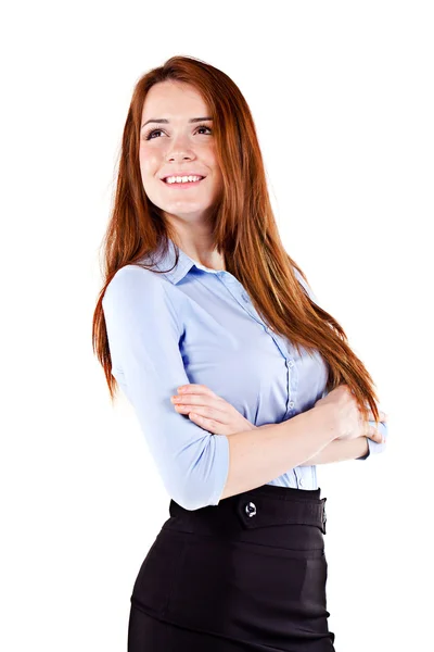 Portrait of a young beautiful business woman — Stock Photo, Image