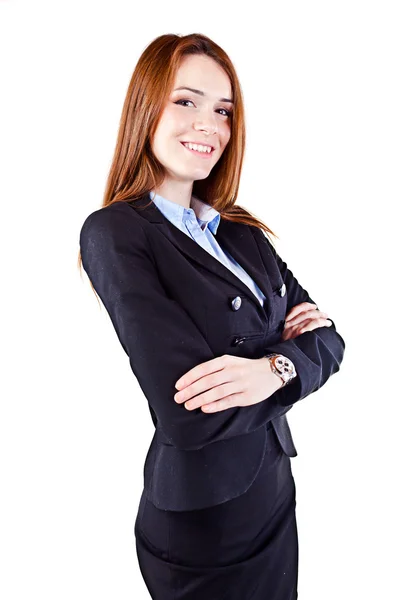 Portrait of a young beautiful business woman — Stock Photo, Image
